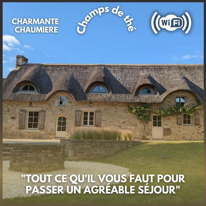Maison Typique Bretonne Avec Toit De Chaume Camors Zewnętrze zdjęcie